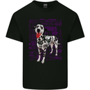 Random Dalmatian Design Dog Mens Cotton T-Shirt Tee Top Black