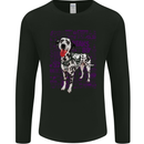 Random Dalmatian Design Dog Mens Long Sleeve T-Shirt Black