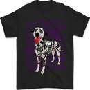 Random Dalmatian Design Dog Mens T-Shirt 100% Cotton Black