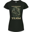Rapid Response Team Special Forces Military Womens Petite Cut T-Shirt Black