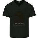 Rapture Don't Go Into the Long Grass Dinosaurs Mens V-Neck Cotton T-Shirt Black