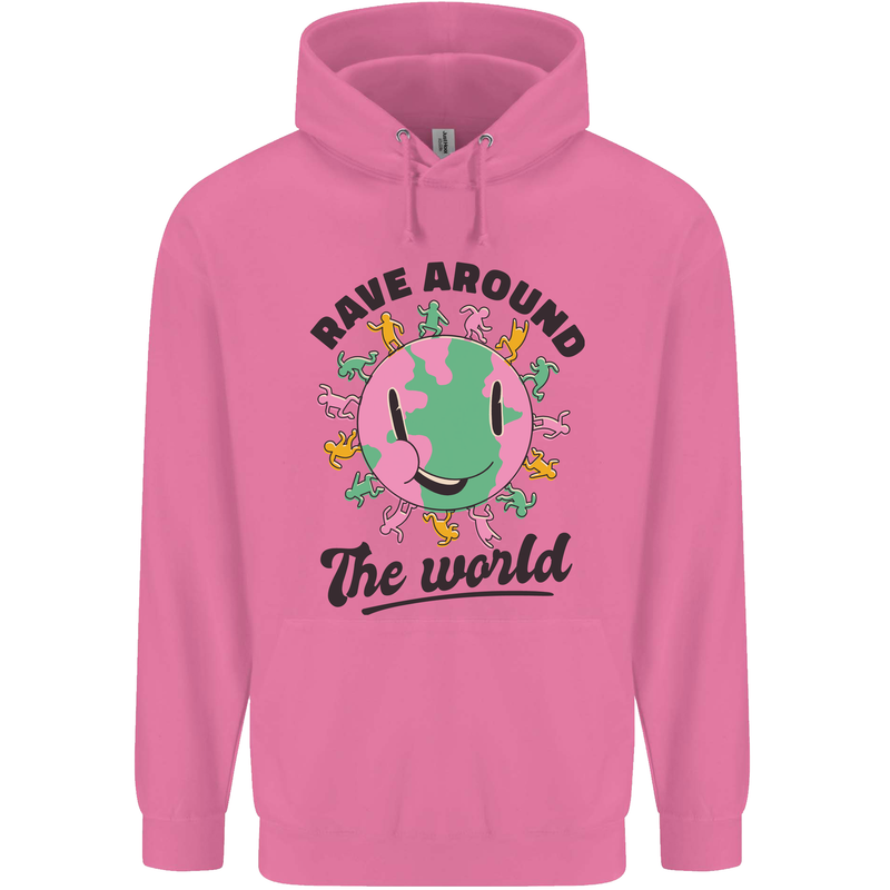 Rave Around the World Dance Music Acid Raver Childrens Kids Hoodie Azalea