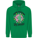 Rave Around the World Dance Music Acid Raver Childrens Kids Hoodie Irish Green