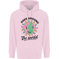 Rave Around the World Dance Music Acid Raver Childrens Kids Hoodie Light Pink