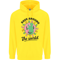 Rave Around the World Dance Music Acid Raver Childrens Kids Hoodie Yellow