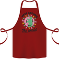 Rave Around the World Dance Music Acid Raver Cotton Apron 100% Organic Maroon