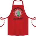 Rave Around the World Dance Music Acid Raver Cotton Apron 100% Organic Red