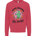 Rave Around the World Dance Music Acid Raver Kids Sweatshirt Jumper Heliconia