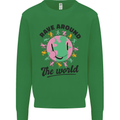 Rave Around the World Dance Music Acid Raver Kids Sweatshirt Jumper Irish Green