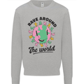 Rave Around the World Dance Music Acid Raver Kids Sweatshirt Jumper Sports Grey