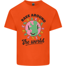 Rave Around the World Dance Music Acid Raver Kids T-Shirt Childrens Orange