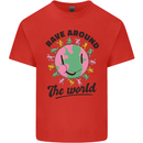 Rave Around the World Dance Music Acid Raver Kids T-Shirt Childrens Red