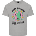 Rave Around the World Dance Music Acid Raver Mens Cotton T-Shirt Tee Top Sports Grey