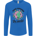 Rave Around the World Dance Music Acid Raver Mens Long Sleeve T-Shirt Royal Blue