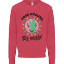 Rave Around the World Dance Music Acid Raver Mens Sweatshirt Jumper Heliconia