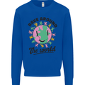 Rave Around the World Dance Music Acid Raver Mens Sweatshirt Jumper Royal Blue