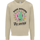Rave Around the World Dance Music Acid Raver Mens Sweatshirt Jumper Sand