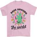 Rave Around the World Dance Music Acid Raver Mens T-Shirt 100% Cotton Light Pink