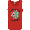 Rave Around the World Dance Music Acid Raver Mens Vest Tank Top Red