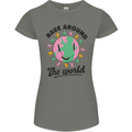 Rave Around the World Dance Music Acid Raver Womens Petite Cut T-Shirt Charcoal