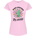 Rave Around the World Dance Music Acid Raver Womens Petite Cut T-Shirt Light Pink