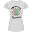 Rave Around the World Dance Music Acid Raver Womens Petite Cut T-Shirt White
