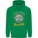Rave Around the World Dance Music Raver Acid Childrens Kids Hoodie Irish Green