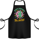 Rave Around the World Dance Music Raver Acid Cotton Apron 100% Organic Black