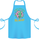 Rave Around the World Dance Music Raver Acid Cotton Apron 100% Organic Turquoise