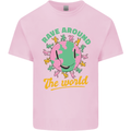 Rave Around the World Dance Music Raver Acid Kids T-Shirt Childrens Light Pink