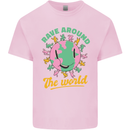 Rave Around the World Dance Music Raver Acid Kids T-Shirt Childrens Light Pink