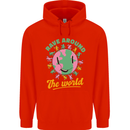 Rave Around the World Dance Music Raver Acid Mens 80% Cotton Hoodie Bright Red