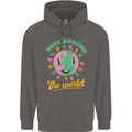 Rave Around the World Dance Music Raver Acid Mens 80% Cotton Hoodie Charcoal