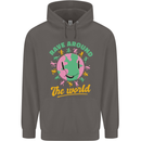 Rave Around the World Dance Music Raver Acid Mens 80% Cotton Hoodie Charcoal