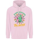 Rave Around the World Dance Music Raver Acid Mens 80% Cotton Hoodie Light Pink
