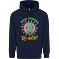 Rave Around the World Dance Music Raver Acid Mens 80% Cotton Hoodie Navy Blue