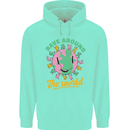Rave Around the World Dance Music Raver Acid Mens 80% Cotton Hoodie Peppermint