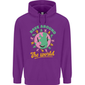 Rave Around the World Dance Music Raver Acid Mens 80% Cotton Hoodie Purple