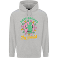 Rave Around the World Dance Music Raver Acid Mens 80% Cotton Hoodie Sports Grey