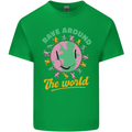 Rave Around the World Dance Music Raver Acid Mens Cotton T-Shirt Tee Top Irish Green