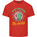 Rave Around the World Dance Music Raver Acid Mens Cotton T-Shirt Tee Top Red