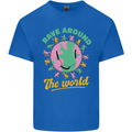 Rave Around the World Dance Music Raver Acid Mens Cotton T-Shirt Tee Top Royal Blue