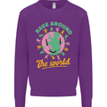 Rave Around the World Dance Music Raver Acid Mens Sweatshirt Jumper Purple