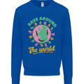 Rave Around the World Dance Music Raver Acid Mens Sweatshirt Jumper Royal Blue