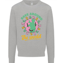Rave Around the World Dance Music Raver Acid Mens Sweatshirt Jumper Sports Grey
