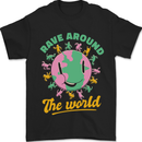 Rave Around the World Dance Music Raver Acid Mens T-Shirt 100% Cotton Black