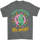 Rave Around the World Dance Music Raver Acid Mens T-Shirt 100% Cotton Charcoal