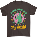Rave Around the World Dance Music Raver Acid Mens T-Shirt 100% Cotton Dark Chocolate