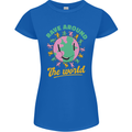 Rave Around the World Dance Music Raver Acid Womens Petite Cut T-Shirt Royal Blue