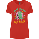 Rave Around the World Dance Music Raver Acid Womens Wider Cut T-Shirt Red
